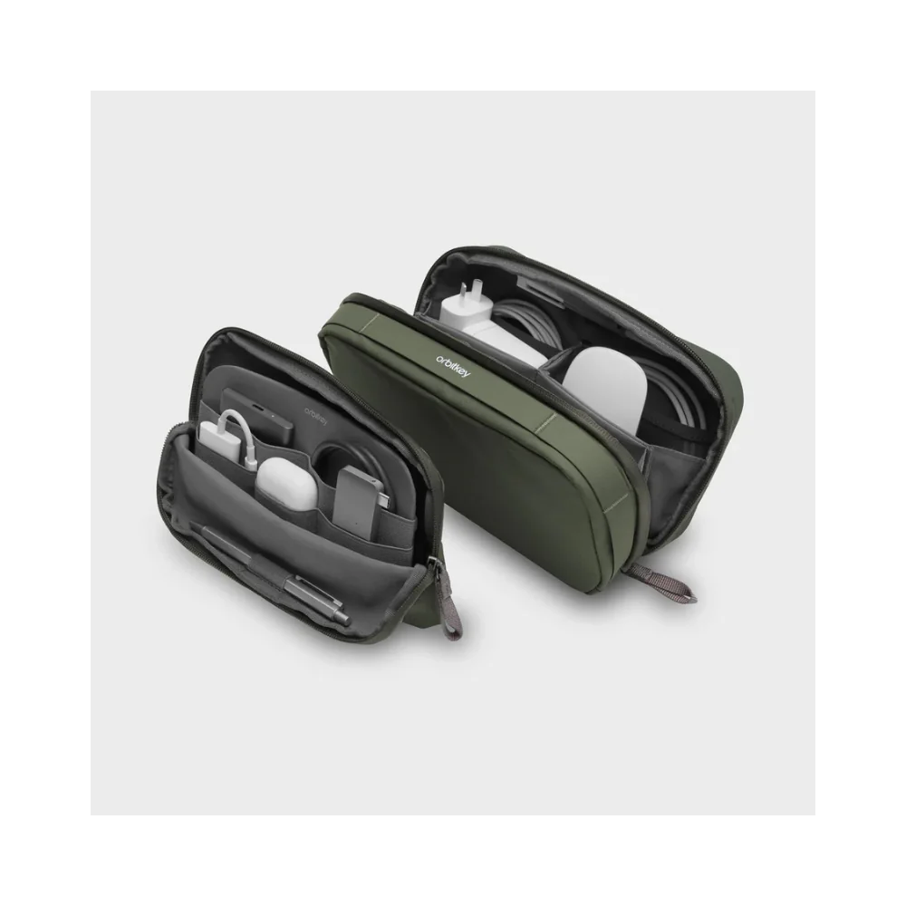 2-in-1 Tech Accessory Pouch by Orbitkey, Olive