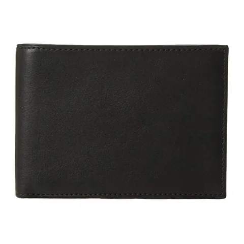 Bosca Bifold Credit Wallet with ID Passcase in Nappa Vitello, Black