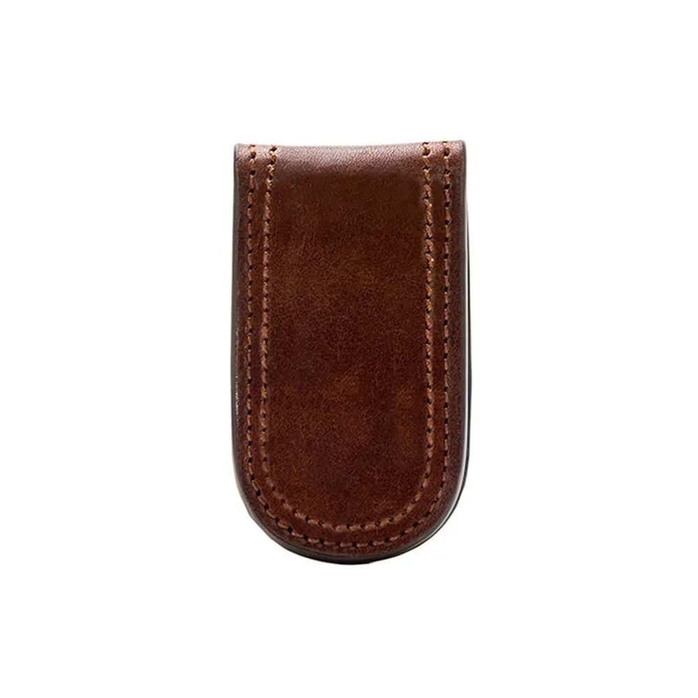 Bosca Magnetic Money Clip in Dolce, Dark Brown