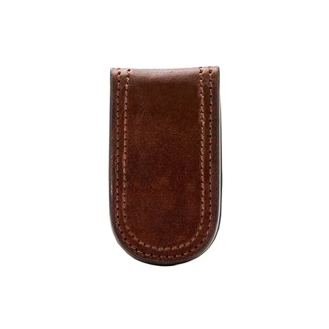 Bosca Magnetic Money Clip in Dolce, Dark Brown