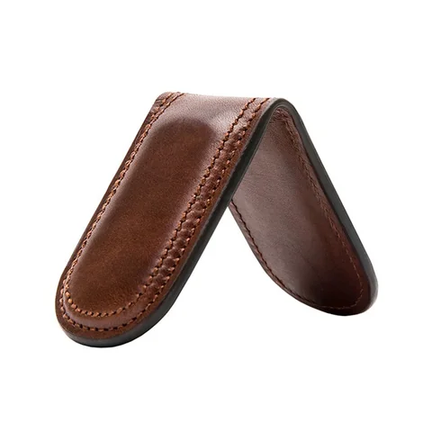 Bosca Magnetic Money Clip in Dolce, Dark Brown, view 3