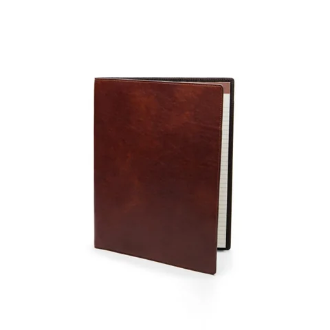 Bosca Writing Pad Cover in Dolce, Dark Brown