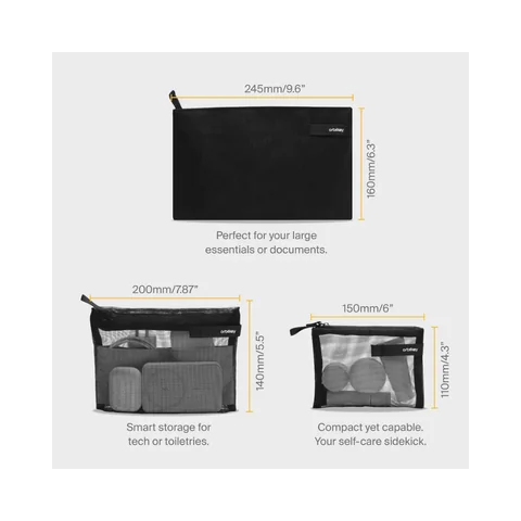Essential Pouch Trio by Orbitkey, Black