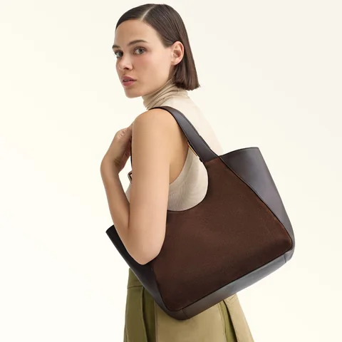 Furla Dora Tote M, Chocolate, view 3