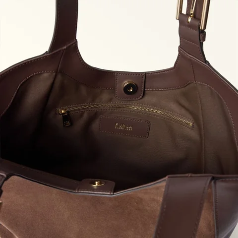 Furla Dora Tote M, Chocolate, view 4