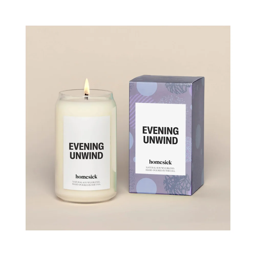 Homesick Evening Unwind Candle, White