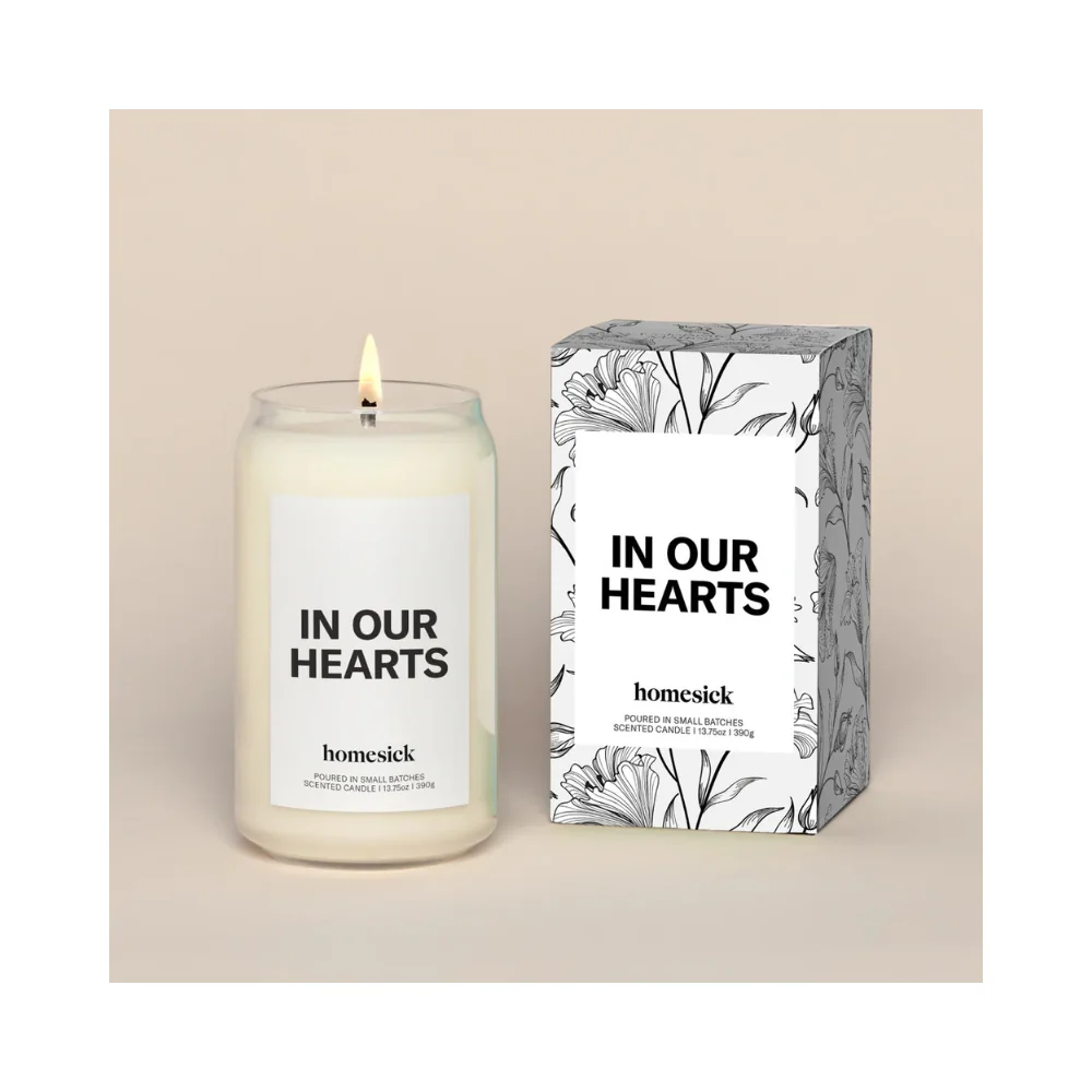 Homesick In Our Hearts Candle, White