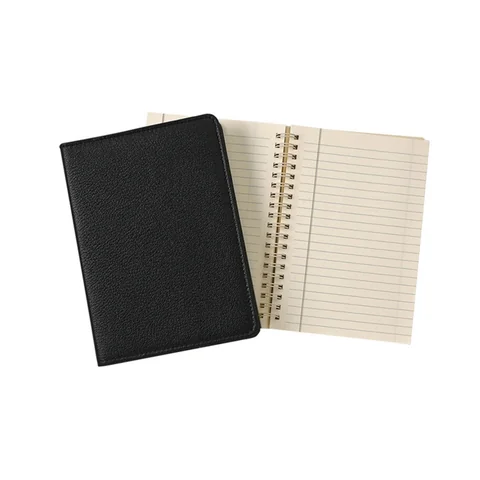 Leather Refillable 7″ Journal by Graphic Image, Black, view 2
