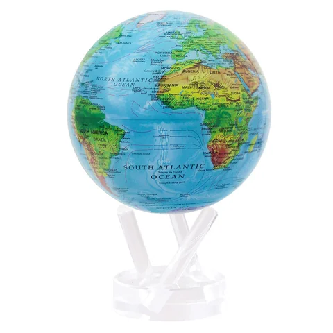 Mova Globe 6" Blue Relief Map with Acrylic Base