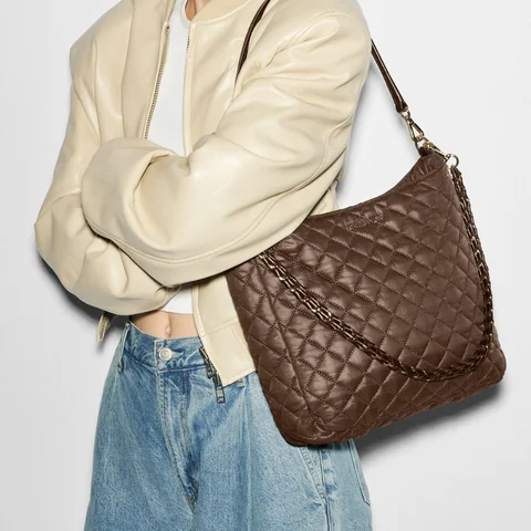 MZ Wallace Crosby Hobo in Walnut, view 3