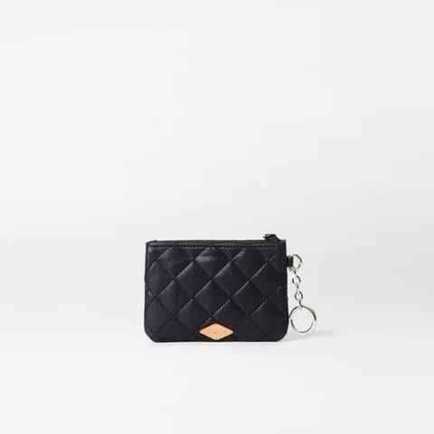 MZ Wallace Flat Key Pouch in Black, view 2