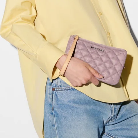 MZ Wallace Flat Metro Wristlet in Quail, view 3