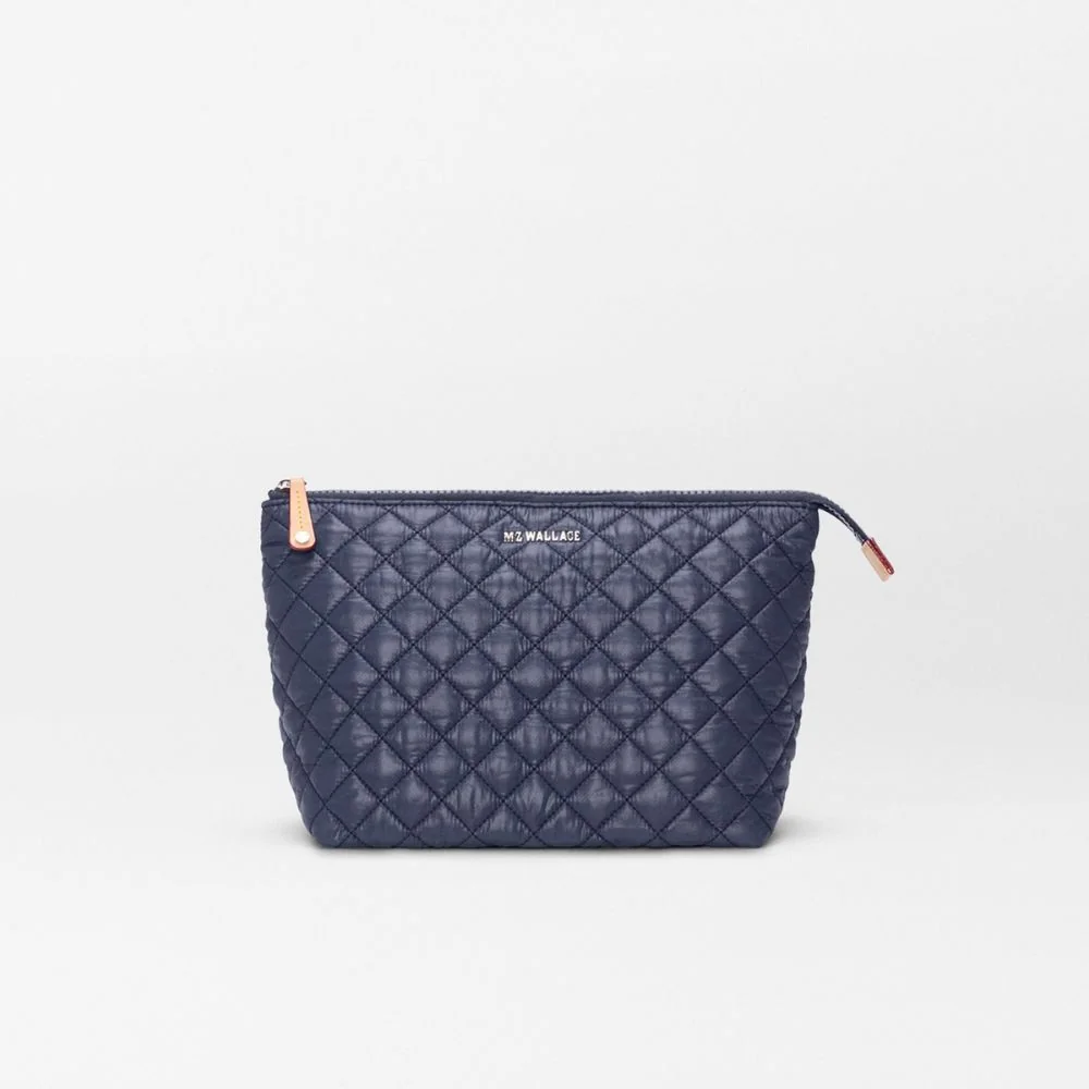 MZ Wallace Large Zoey Zip Pouch in Navy