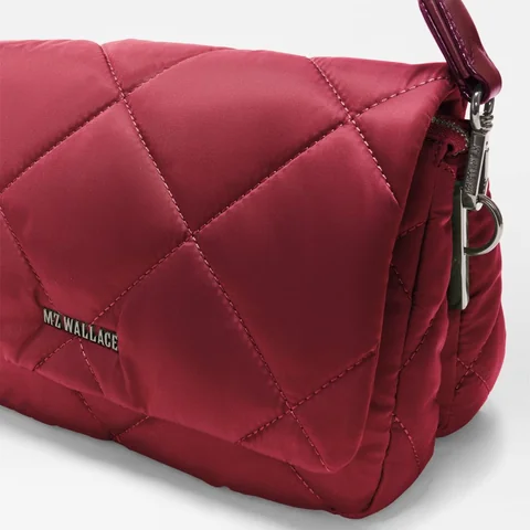 MZ Wallace Madison Flap Crossbody in Claret, view 4