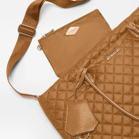 MZ Wallace Medium Daily Tote in Cognac, view 4