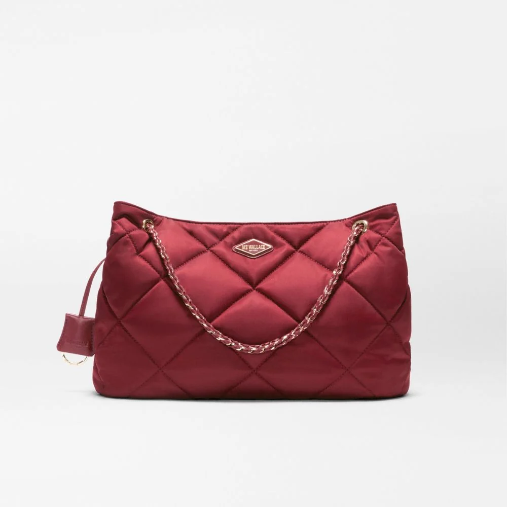 MZ Wallace Medium Frankie Tote in Claret