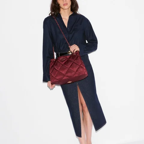 MZ Wallace Medium Frankie Tote in Claret, view 3