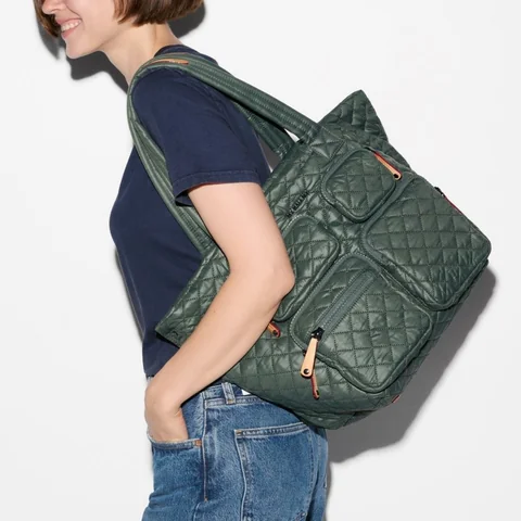 MZ Wallace Medium Metro Travel Tote in Juniper, view 3