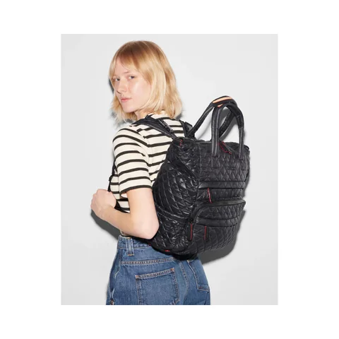 MZ Wallace Metro Utility Backpack in Black, view 3