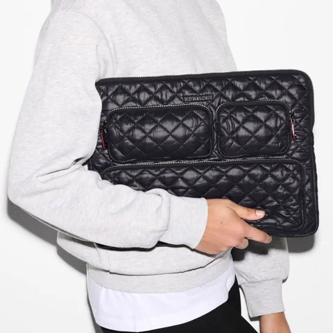 MZ Wallace Tech Sleeve Deluxe in Black, view 3