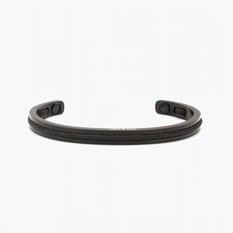 Pig & Hen Navarch 6MM Cuff Bracelet, Black