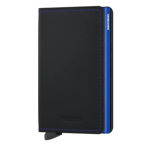Secrid Slimwallet Matte Black & Blue