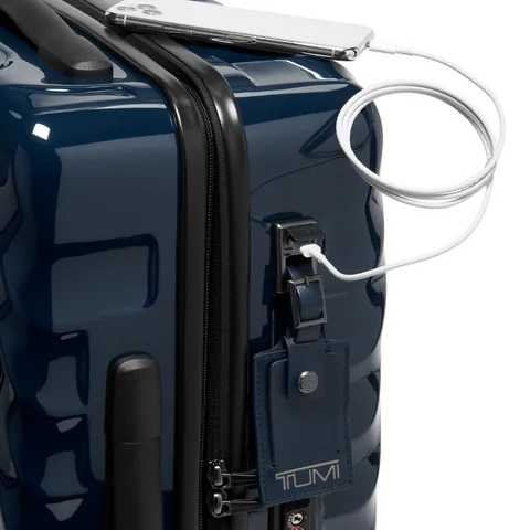 TUMI 19 Degree International Expandable 4 Wheeled Carry On, Navy, view 3