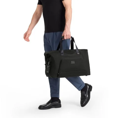 TUMI Alpha Double Expandable Duffel, Black, view 3