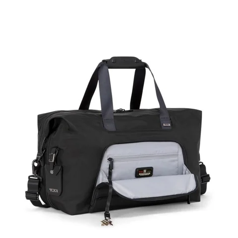 TUMI Alpha Double Expandable Duffel, Black, view 4