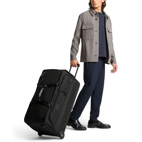 TUMI Alpha Large 2-Wheeled Duffel, Black, view 3