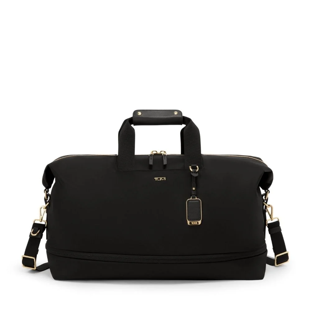 TUMI Voyageur Rhys Expandable Duffel, Black with Gold