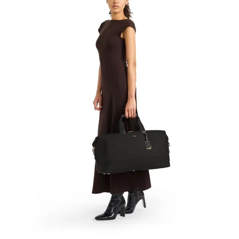 TUMI Voyageur Rhys Expandable Duffel, Black with Gold, view 3