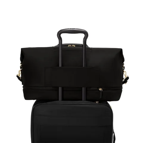 TUMI Voyageur Rhys Expandable Duffel, Black with Gold, view 5